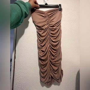 Strapless, Scrunch fitting long dress